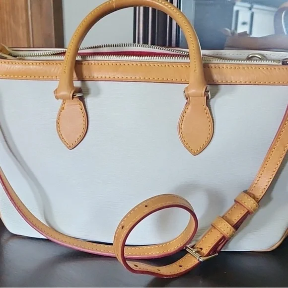 Dooney & Bourke White and Tan Crossbody Bag - Picture 3 of 9